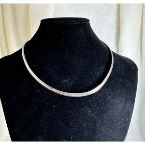 Snake Chain Sterling Silver Necklace - ATI 925 Italy - 17"